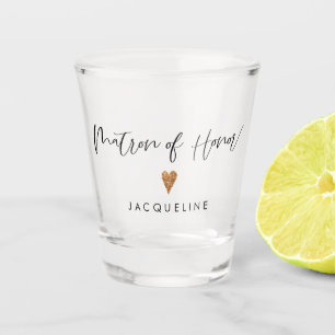 Verre A Shot Modèle de script moderne Matron d'honneur Rose Gol