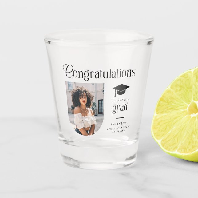 Verre A Shot Modern Congratulations Grad Photo Graduation Arch (Devant)