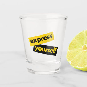 Verre A Shot Modern, vibrant, bold graphic of Express Yourself