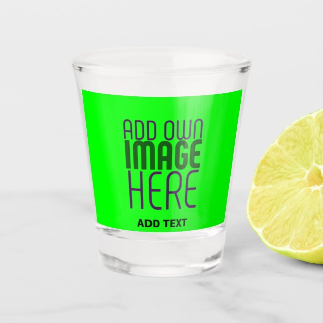 VERRE A SHOT MODERNE ÉDITABLE NEON GREEN IMAGE MODÈLE TEXTE (Devant)