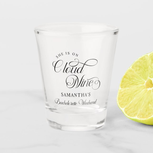 Verre A Shot Moderne Elle est en Cloud 9 Enterrement de Vie de  (Devant)