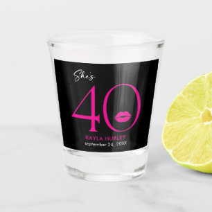 Verre A Shot Moderne minimal rose lèvres Elle a quarante ans