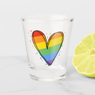 Verre A Shot Mois de fierté Rainbow LGBTQ Amour