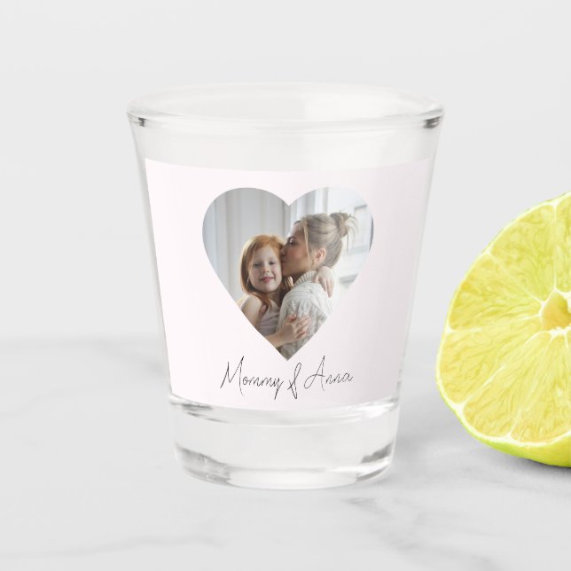 Verre A Shot Mom Custom Name & Photo | Personalized Shot Glass (Devant)
