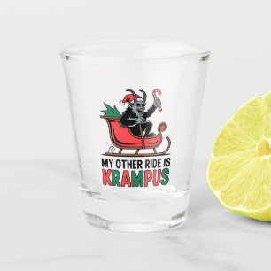 Verre A Shot Mon Autre Véhicule Est Krampus Krampus Conduisant