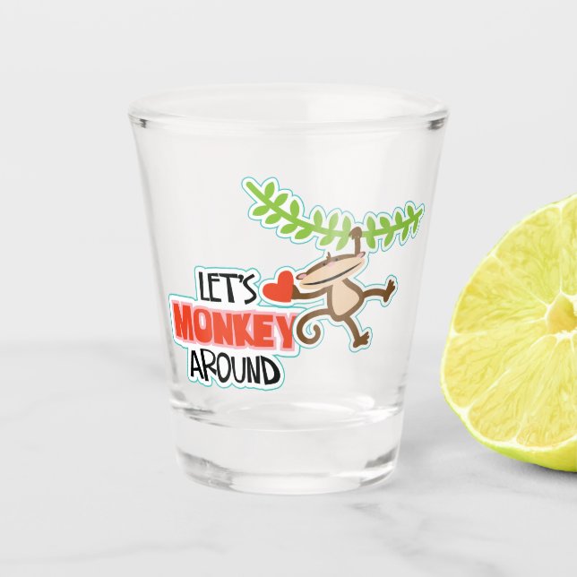 Verre A Shot Monkey autour de Valentine (Devant)