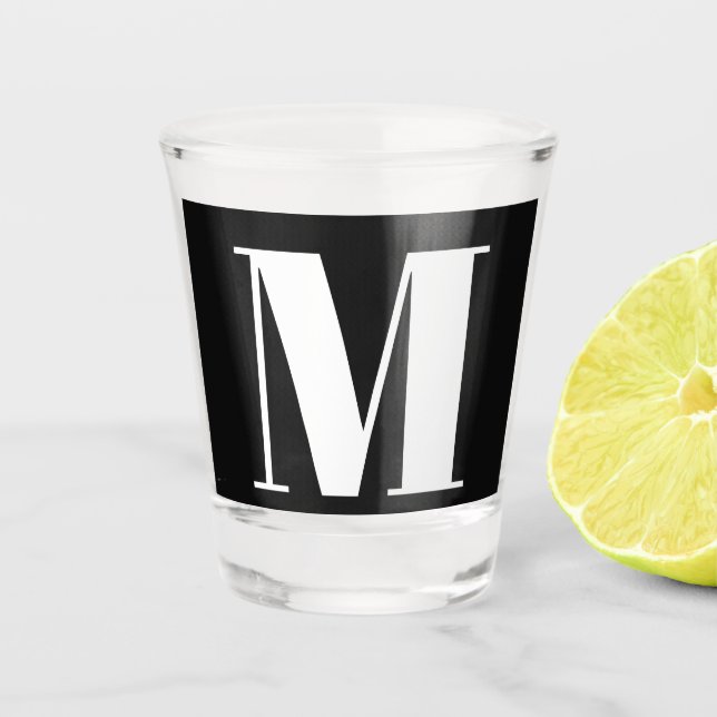 Verre A Shot Monogram Wedding Bridal Shower Gift Party Favor (Devant)
