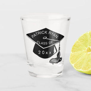 Verre A Shot Monogramme de la limite de graduation noire Classe