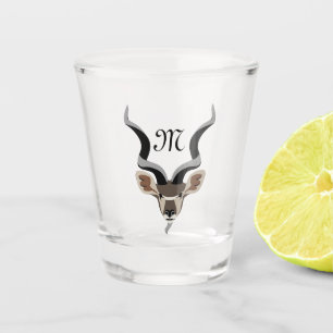 Verre A Shot Monogramme de l'Antelope du Grand Kudu