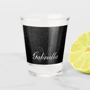 Verre A Shot Monogramme de Parties scintillant noire