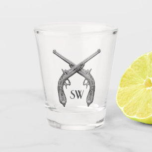 Verre A Shot Monogramme de pistolet croisé