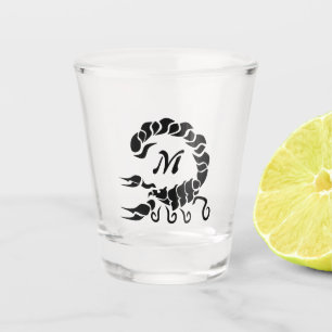 Verre A Shot Monogramme de scorpion noire de la tribu