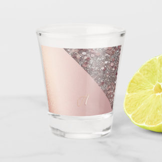 Verre A Shot Monogramme élégant en or rose