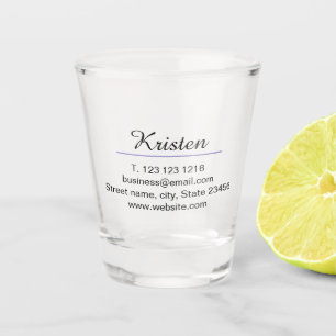 Verre A Shot Monogramme nom écrivain violet modifier par code Q