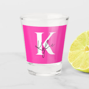 Verre A Shot Monogramme personnalisé moderne et dynamique -