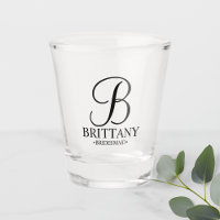 Monogramme personnalisé moderne et nom Bridesmaid