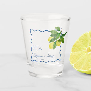 Verre A Shot Monogrammes Citrus citron, Mariage frontalier de l