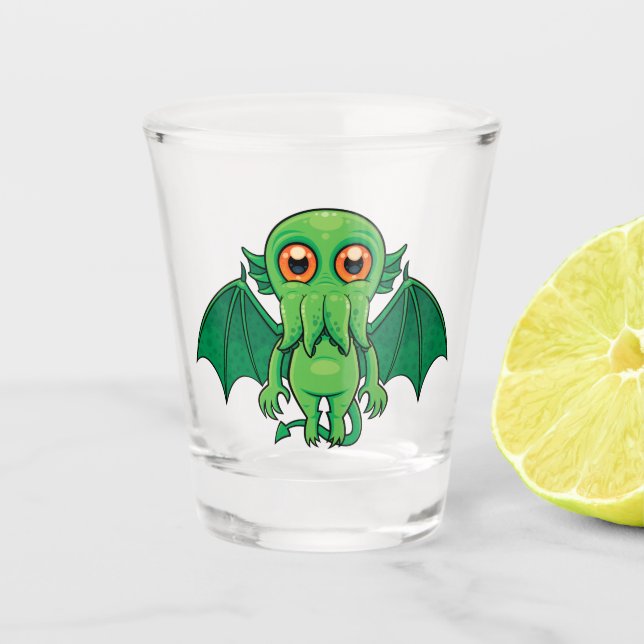 Verre A Shot Monstres de Cute Green (Devant)