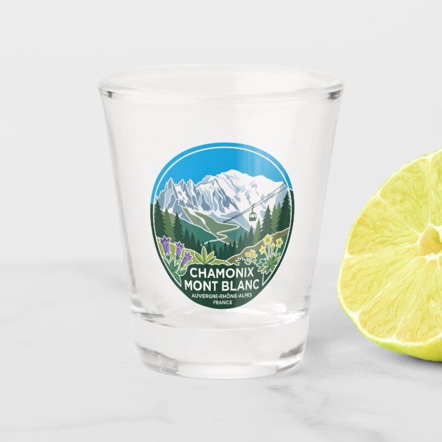 Verre A Shot Mont Blanc France (Devant)