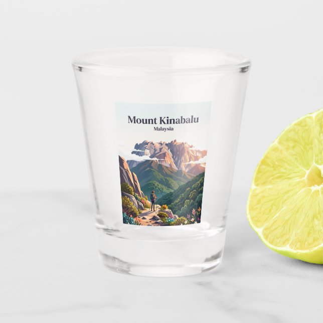 Verre A Shot Mont Kinabalu Malaisie (Devant)