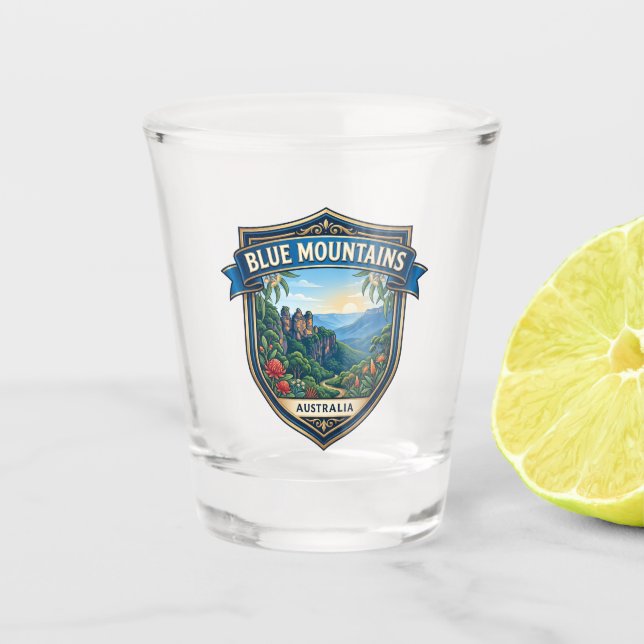 Verre A Shot Montagnes Bleues Australie (Devant)