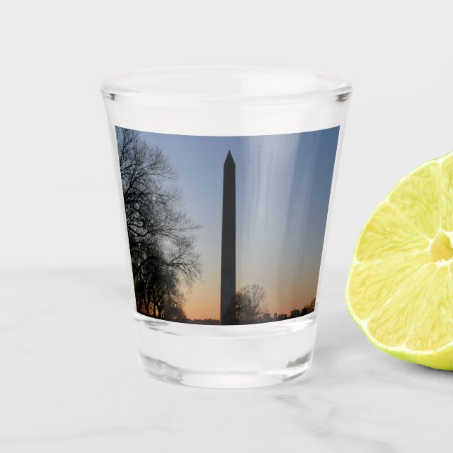 Verre A Shot Monument Washington au coucher du soleil à DC (Devant)