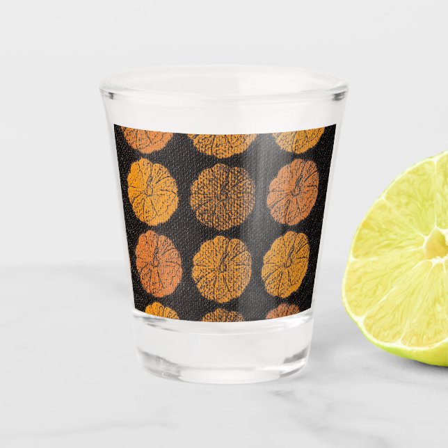 Verre A Shot Motif citrouille (Devant)