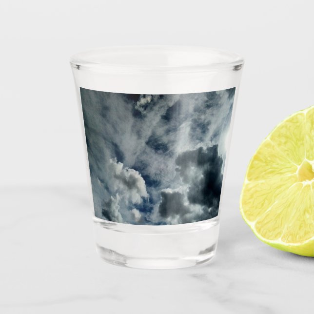Verre A Shot Motif dans les nuages (Devant)
