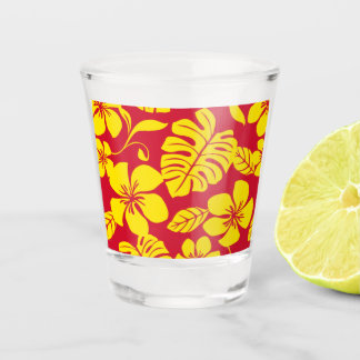 VERRE A SHOT MOTIF DE BIKINI ROSE EN ROUGE/OR