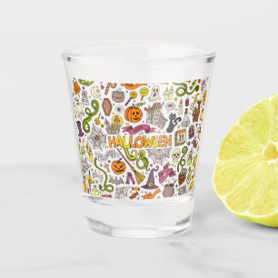 Verre A Shot Motif de doodle Halloween mignon