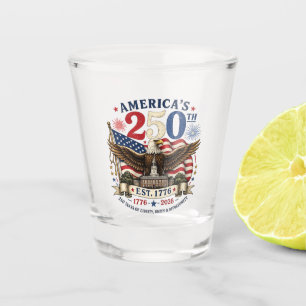 Verre A Shot Motif de drapeau américain rouge blanc bleu avec é