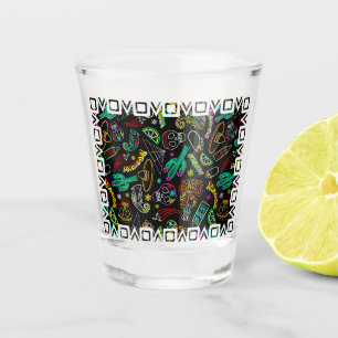 Verre A Shot Motif de Fiesta du Mexique