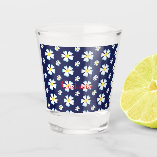 Verre A Shot Motif de fleurs blanches Thunder_Cove (Devant)
