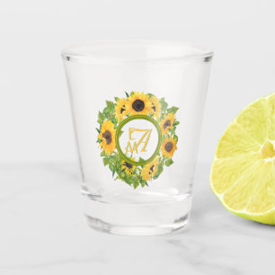 Verre A Shot Motif de tournesols personnalisé Décoratif
