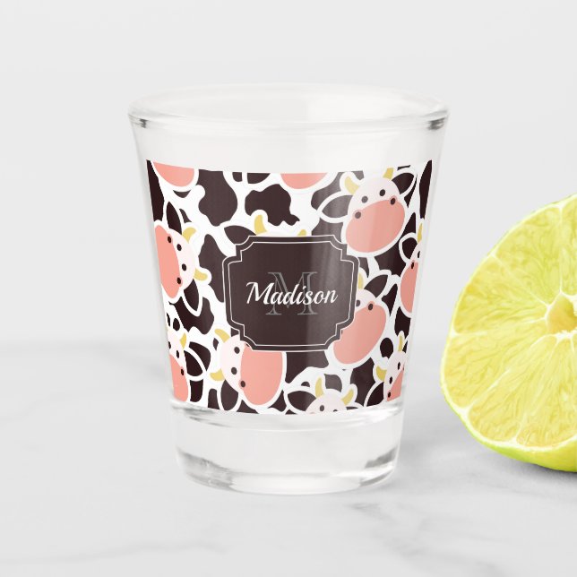 Verre A Shot Motif de vache mûre (Devant)