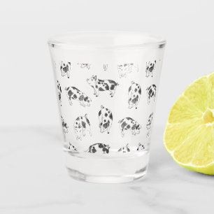 Verre A Shot Motif minimaliste de Cottagecore vintage représent