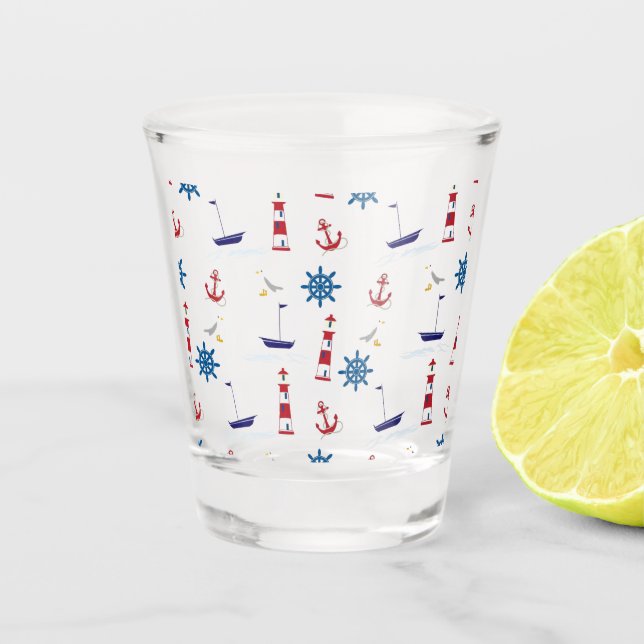 Verre A Shot Motif nautique (Devant)