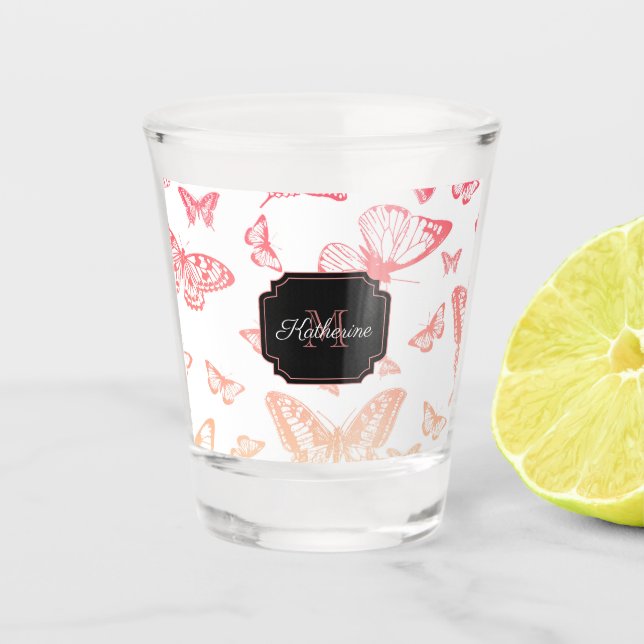 Verre A Shot Motif papillon (Devant)