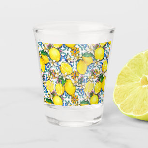 Verre A Shot Motif traditionnel méditerranéen aux citrons