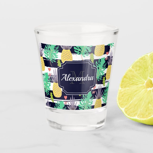 Verre A Shot Motif Tropical (Devant)
