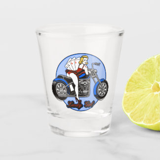 Verre A Shot Motocyclette Sexy Baby Cartes Design On Shot Glass