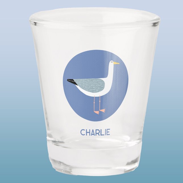 Verre A Shot Mouette personnalisée (Seagull personalized shot glass)