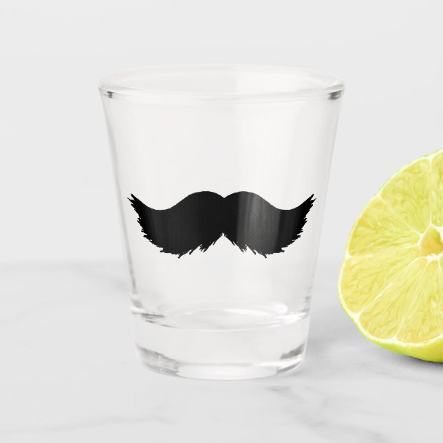 Verre A Shot Moustache noire furtive (Devant)