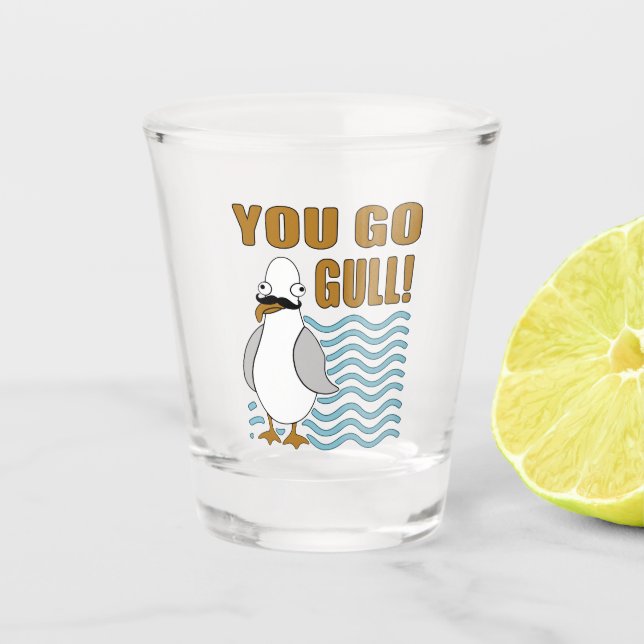 Verre A Shot Moustache Seagull You Go Gull (Devant)