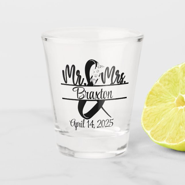 Verre A Shot Mr. & Mrs. Wedding Glass Shot Glass (Devant)