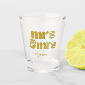 Verre A Shot mrs & mrs shot glass est. 2024