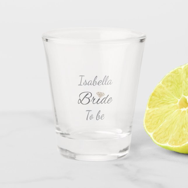 Verre A Shot Mug personnalisé pour la future mariée – Ensemble  (Devant)