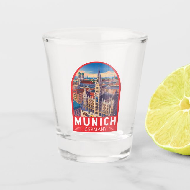 Verre A Shot Munich Germany Travel Art Emblem (Devant)