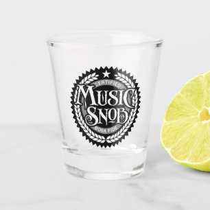 Verre A Shot Music Snob - amoureux de musique amusante