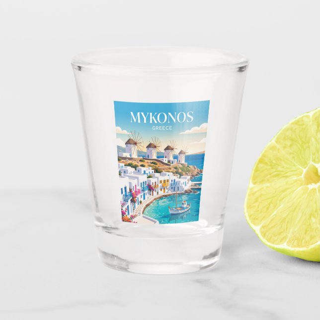 Verre A Shot Mykonos Town Grèce (Devant)